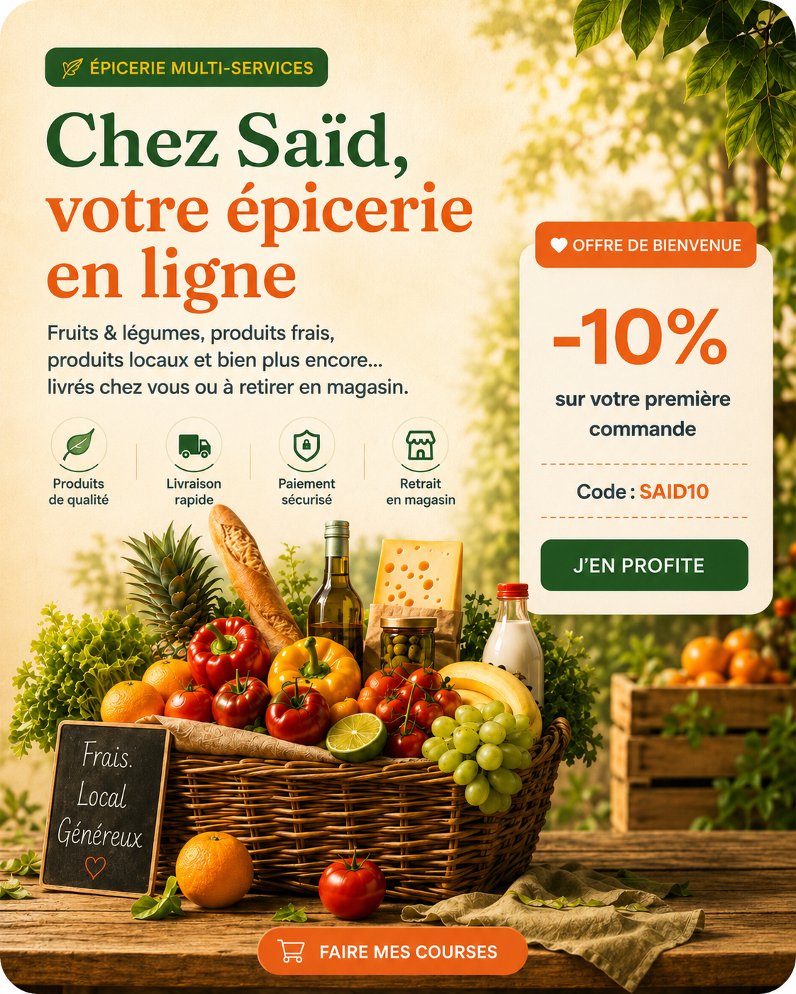 Chez Saïd — Votre épicerie en ligne — Offre -10% code SAID10